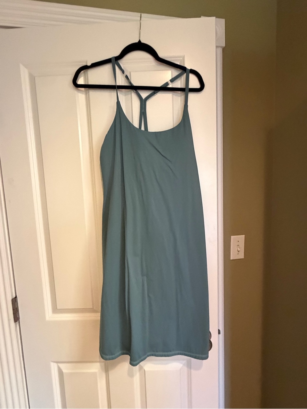 HALARA Sage Green Strappy Slip Dress